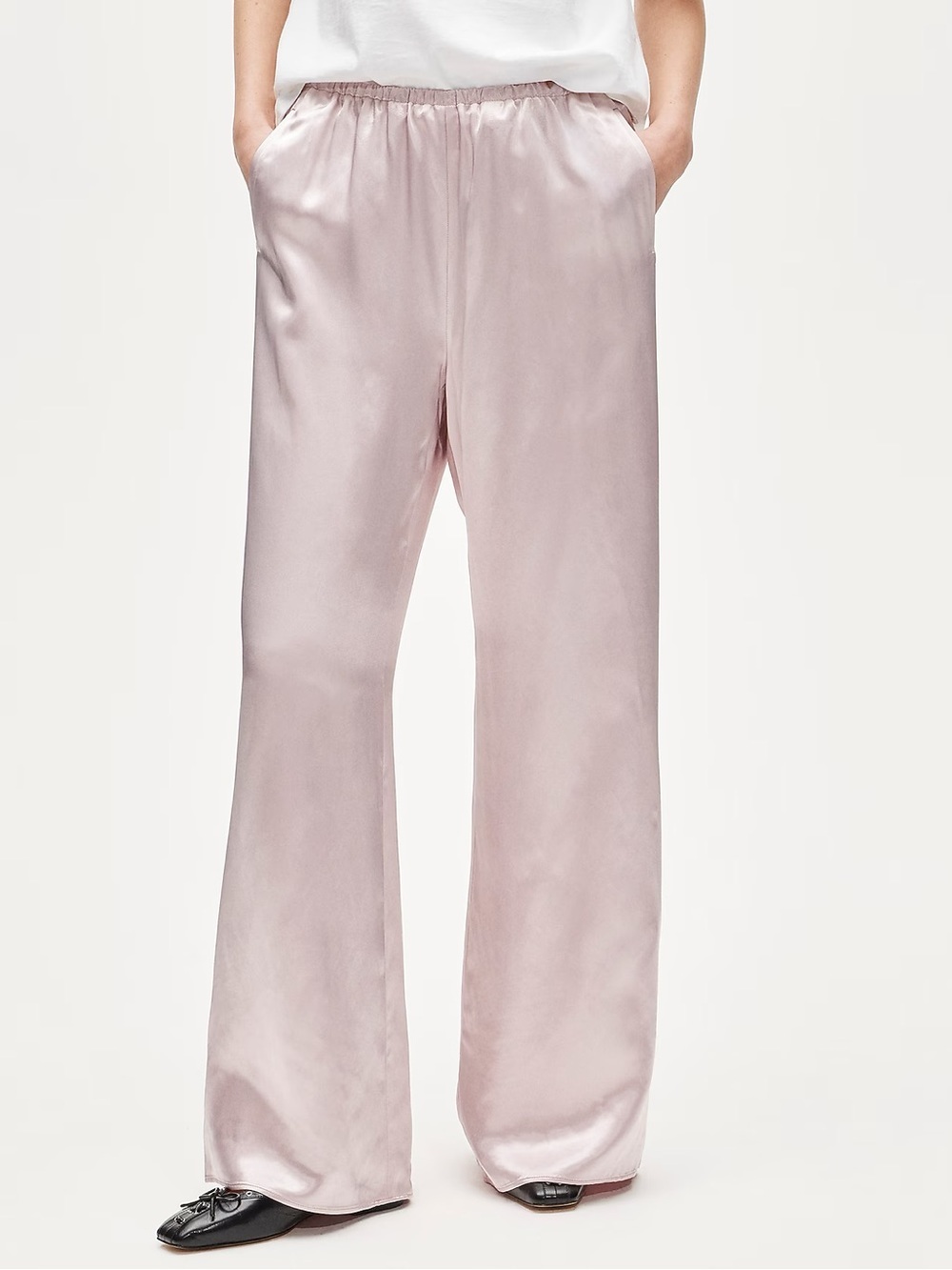 Cosmo pant in luster charmeuse in subtle Maeve